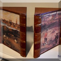 D72. Book bookends with golf scene. 6” - $24